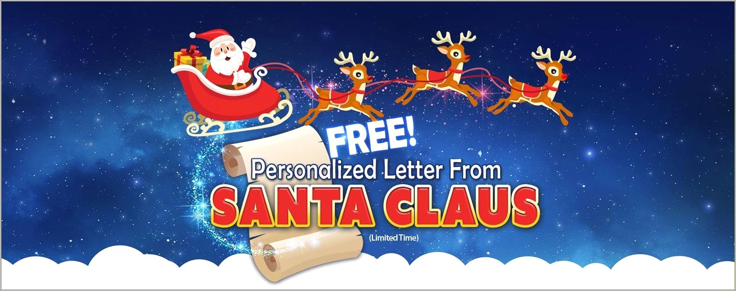 Free Download Personalized Letter Template From Santa