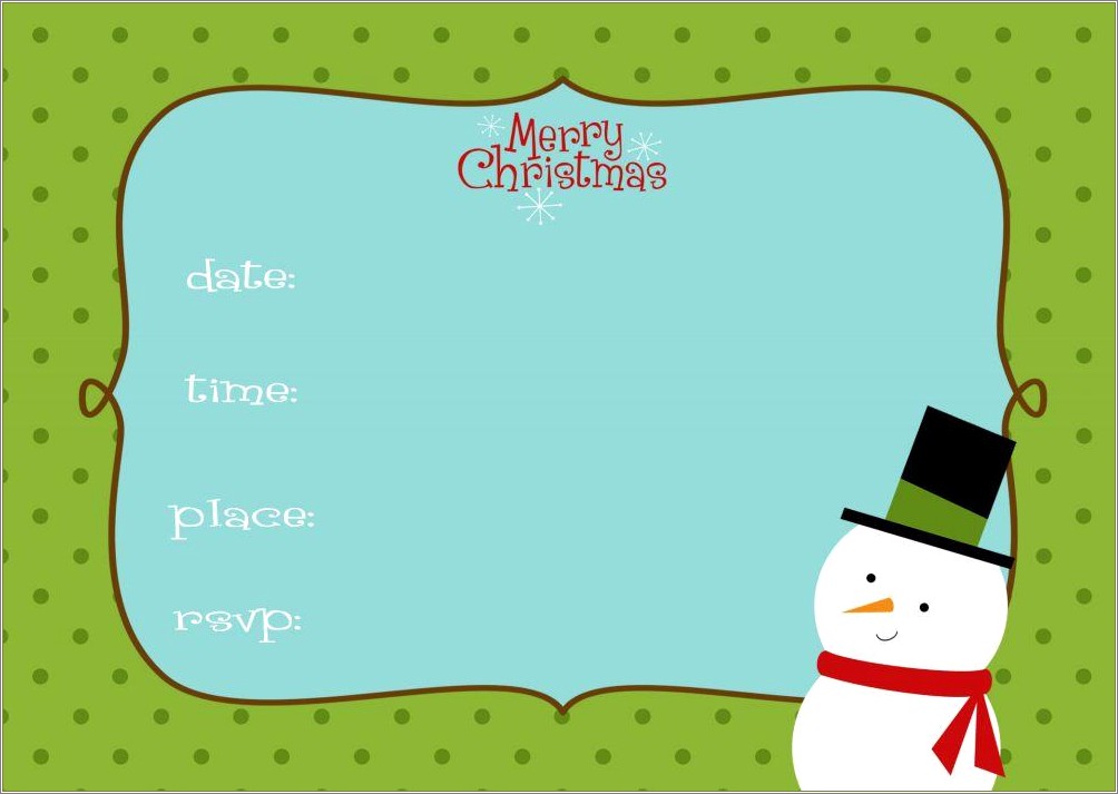 Free Downloadable Save The Date Christmas Party Templates