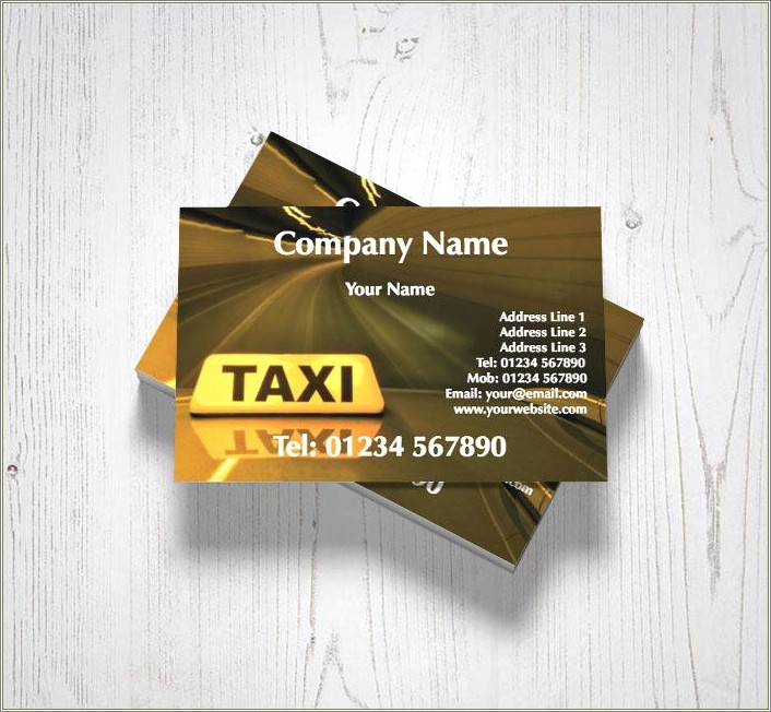 Free Downloadable Taxi Business Card Templates Printable