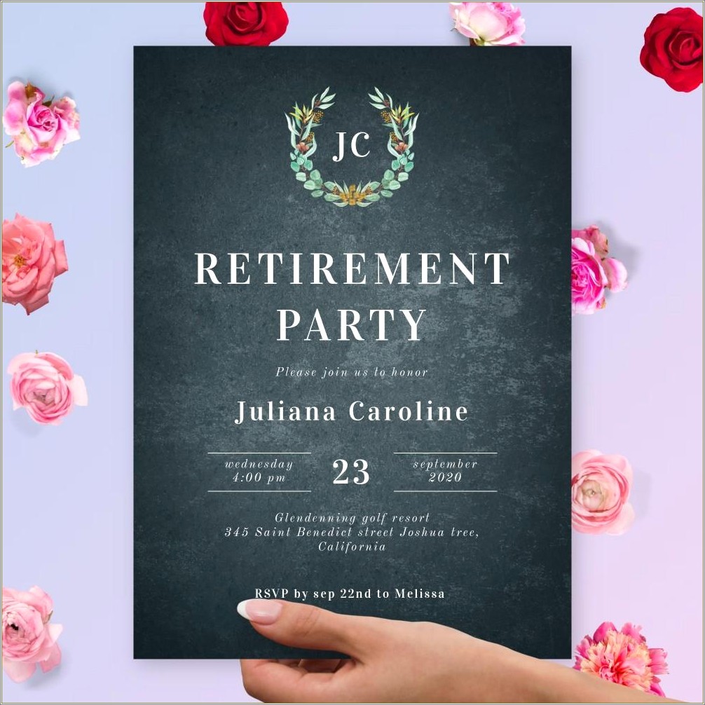 Free Downloadable Templates For Retirement Party Invitations