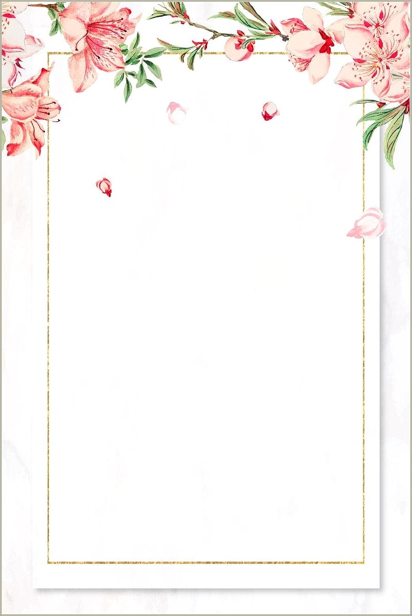 Free Downloadable Word Templates With Floral Borders