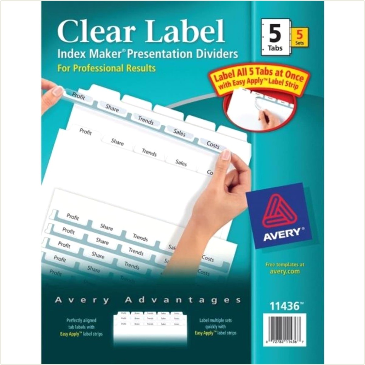 Free Easy Apply Label Strip Template Avery