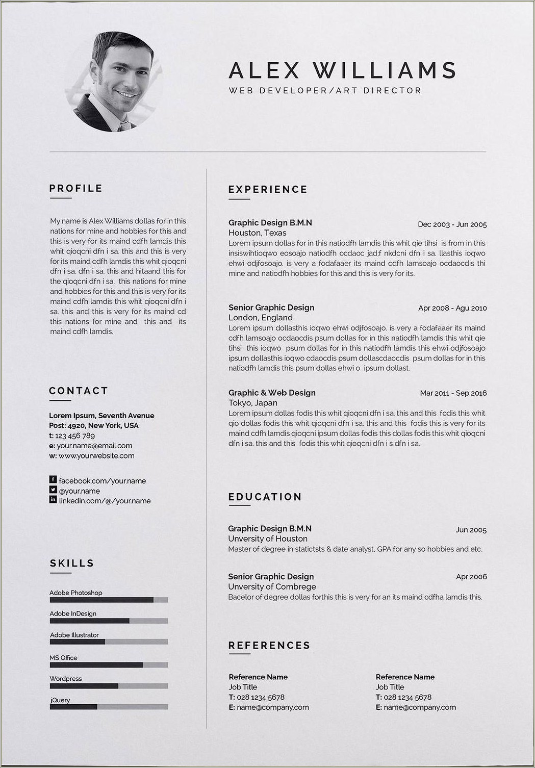 Free Easy Download Resume Templates