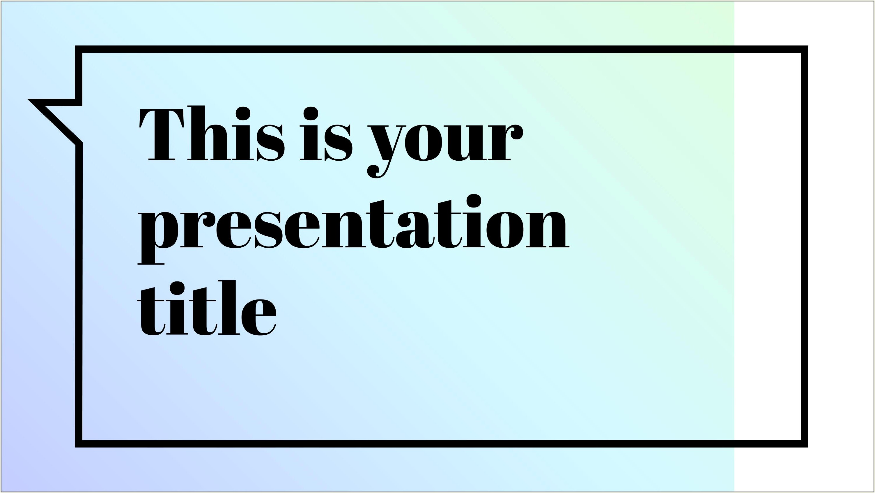 Free Easy To Use Power Point Template