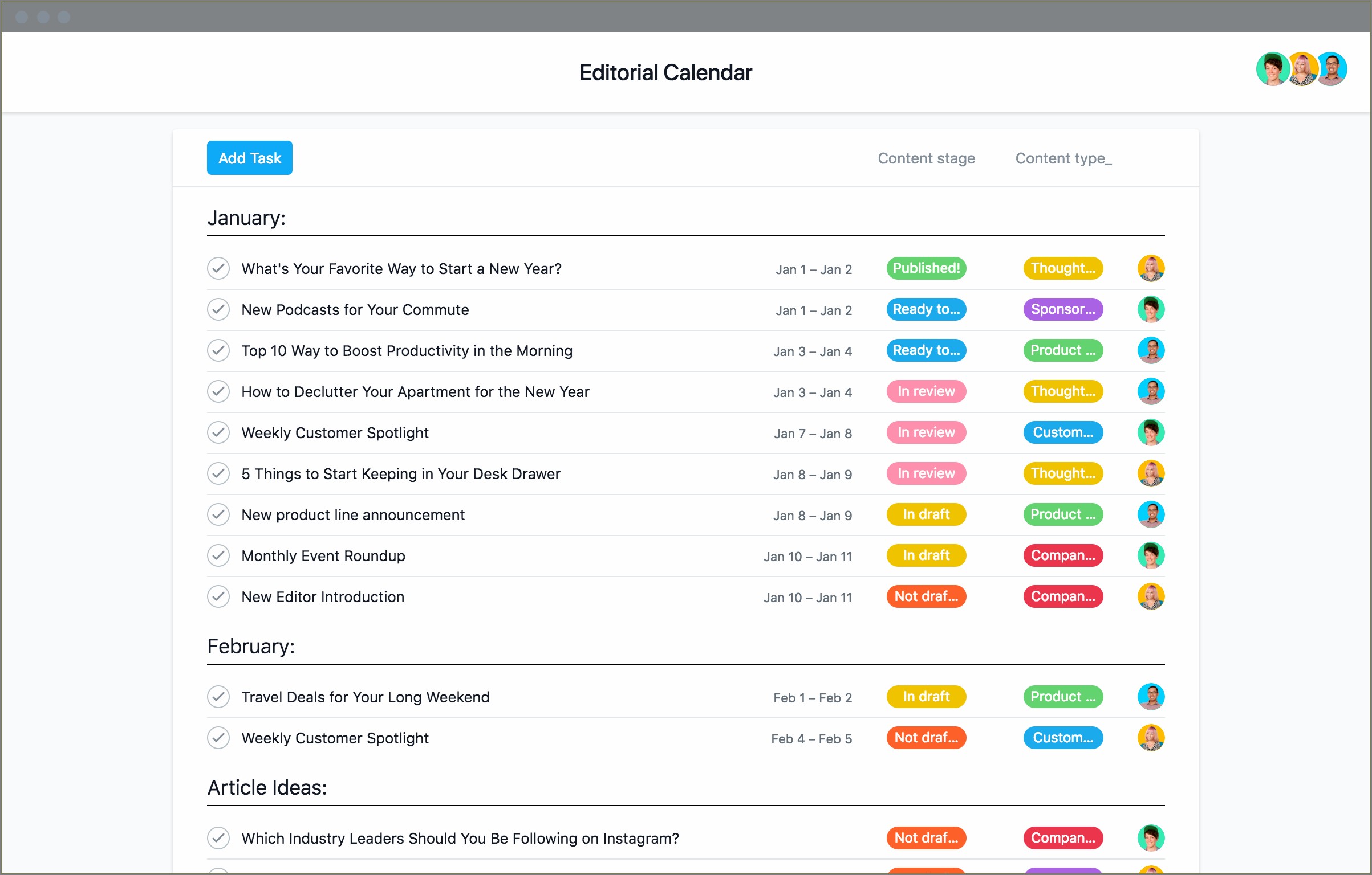Free Editorial Calendar Template For Content Marketing