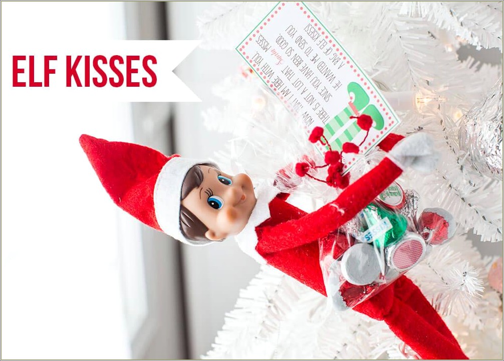 Free Elf On Shelf Kissing Booth Template