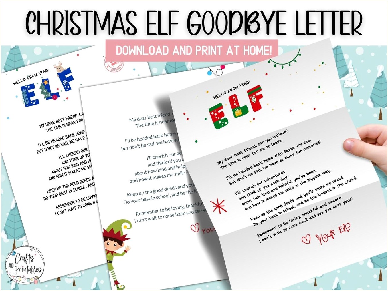 Free Elf On The Shelf Goodbye Letter Template