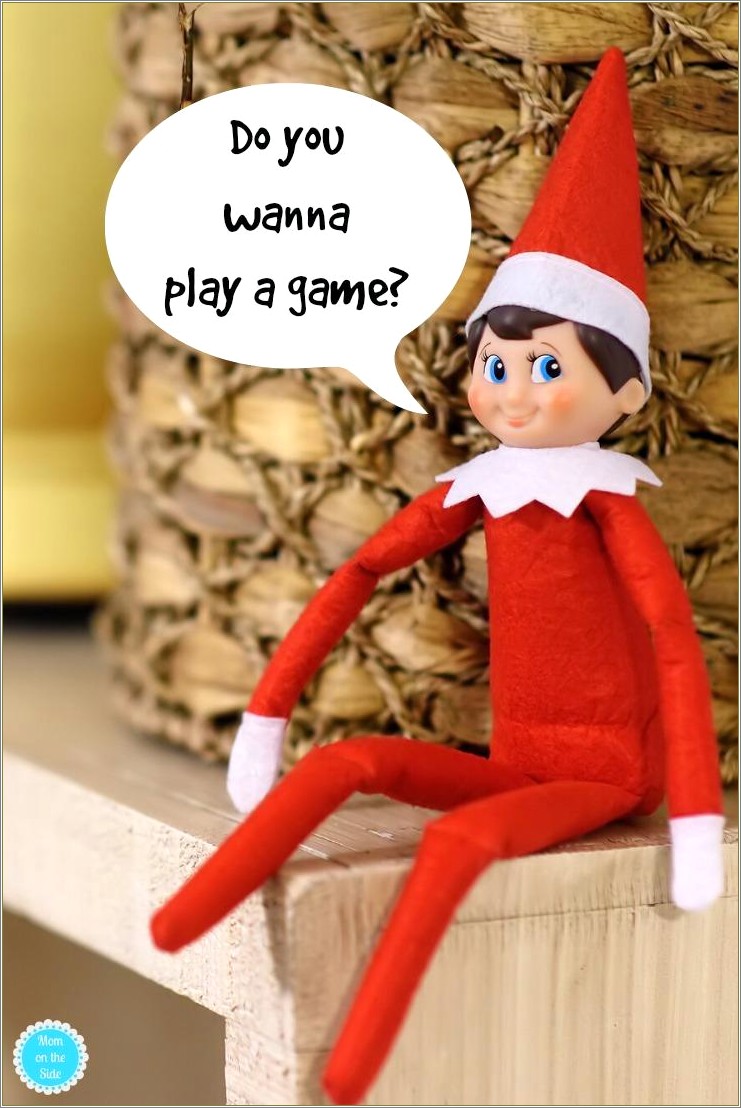 Free Elf On The Shelf Kissing Booth Template