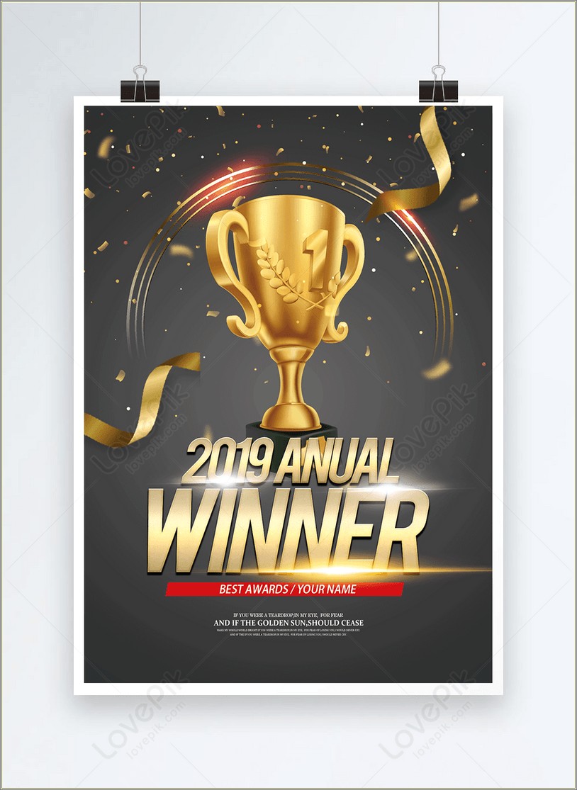 Free End Of The Year Award Templates