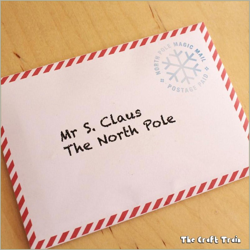 Free Envelope Templates From The North Pole