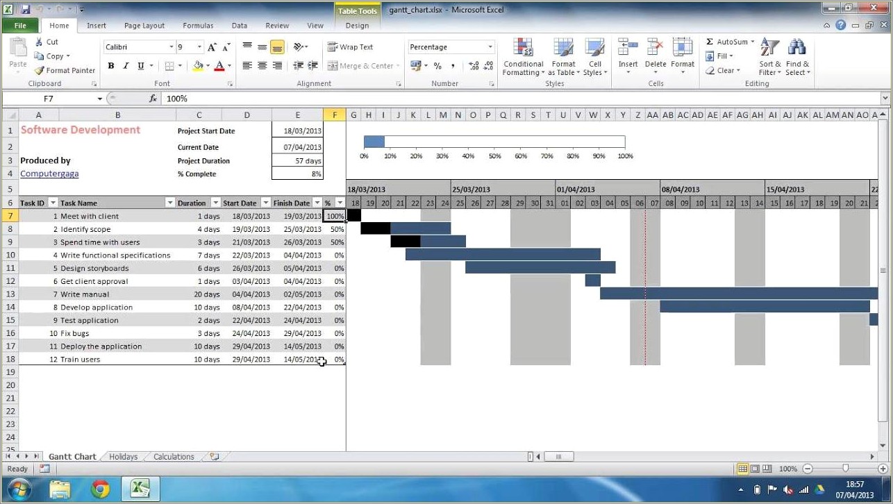Free Excel 2010 Project Management Tracking Templates