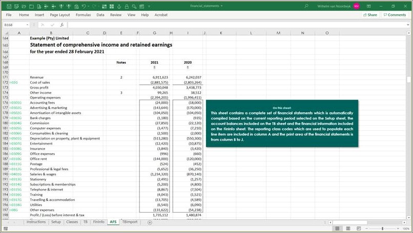 Free Excel Template Consolidated Financial Statements Worksheet Template