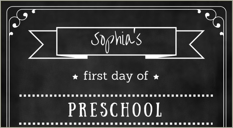 Free First Day Of School Chalkboard Template