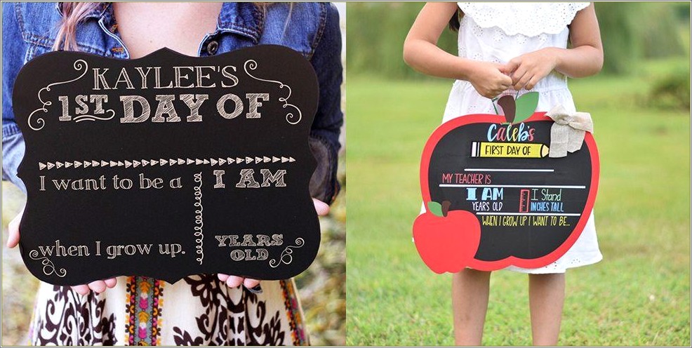 Free First Day Of School Sign Templates