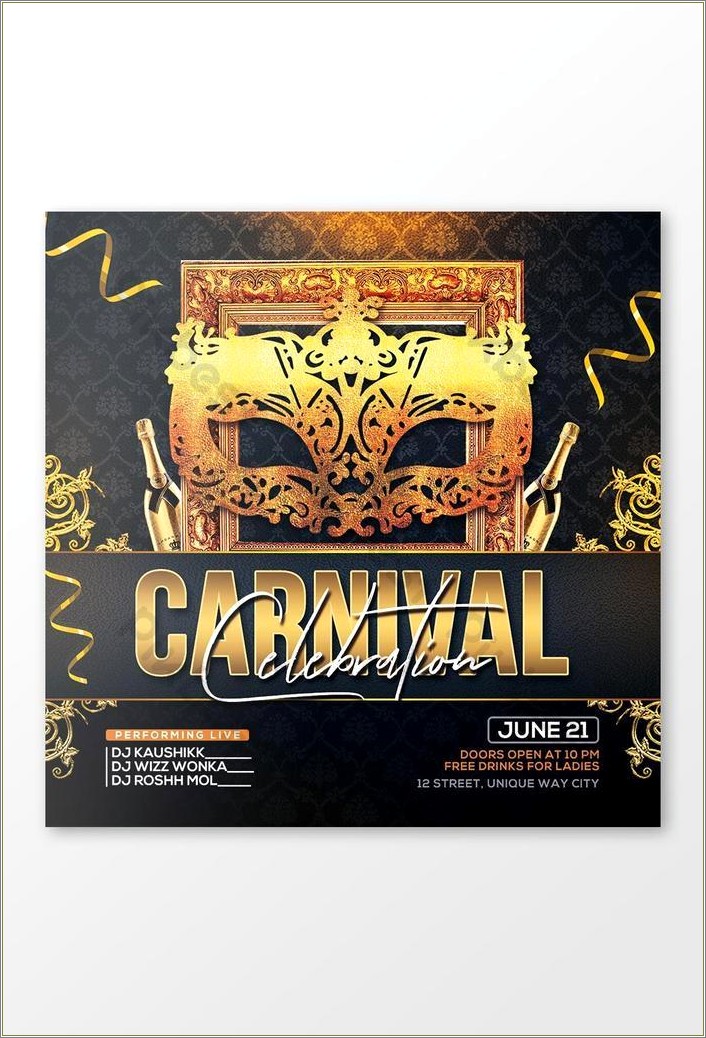 Free Flyer Psd Template Carnival Party Download