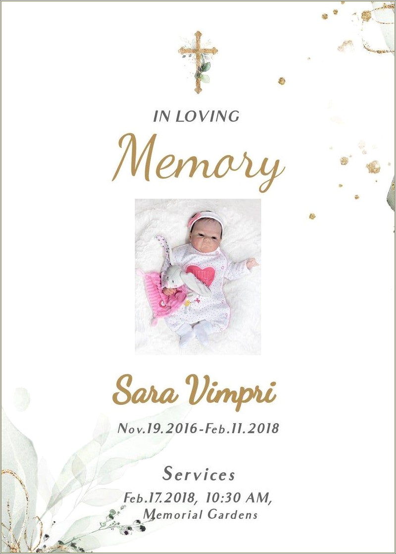 Free Funeral Program Template For A Baby