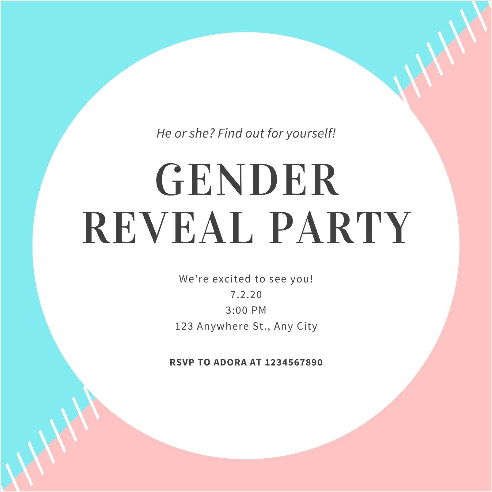 Free Gender Reveal Invitation Templates Staches Or Lashes