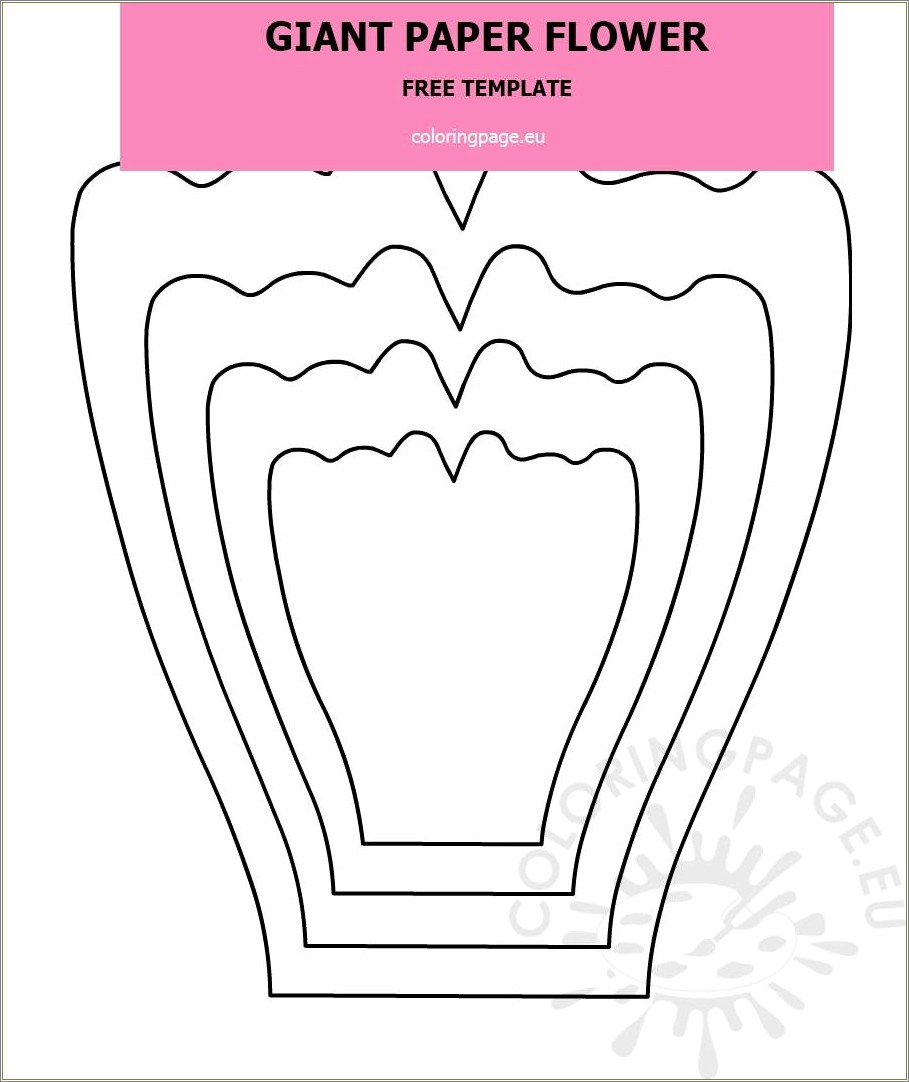 Free Giant Cone Flower Template Pdf Free