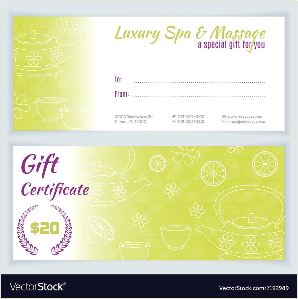 Free Gift Certificate Template For Massage Therapy