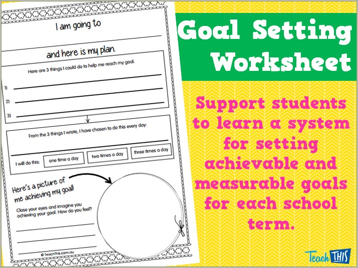 Free Goal Setting Template For High School Students