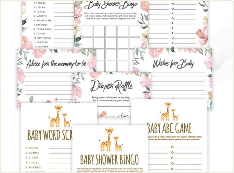 Free Guest List Template For Baby Shower