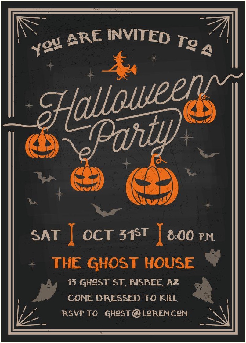 Free Halloween Party Invitation Templates For Word