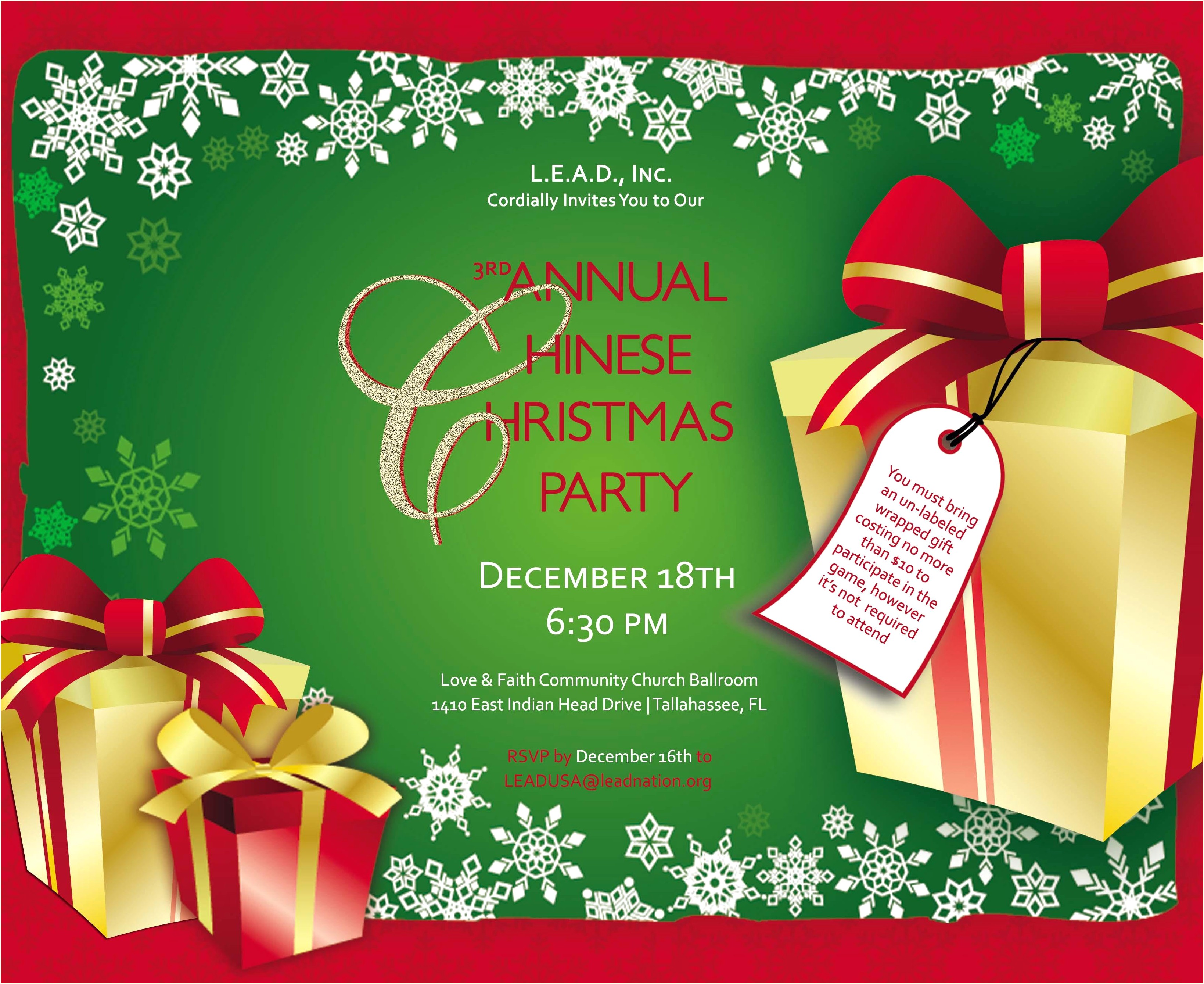 Free Holiday Party Invitation Templates For Microsoft Word