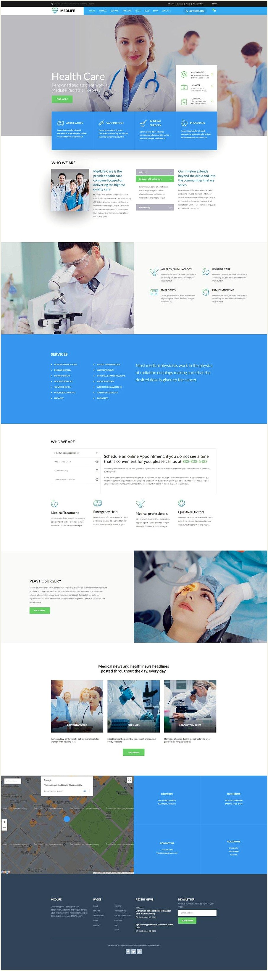 Free Html Templates For Hospital Management System