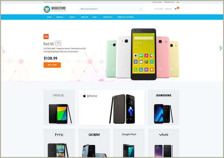 Free Html Templates For Online Mobile Shopping