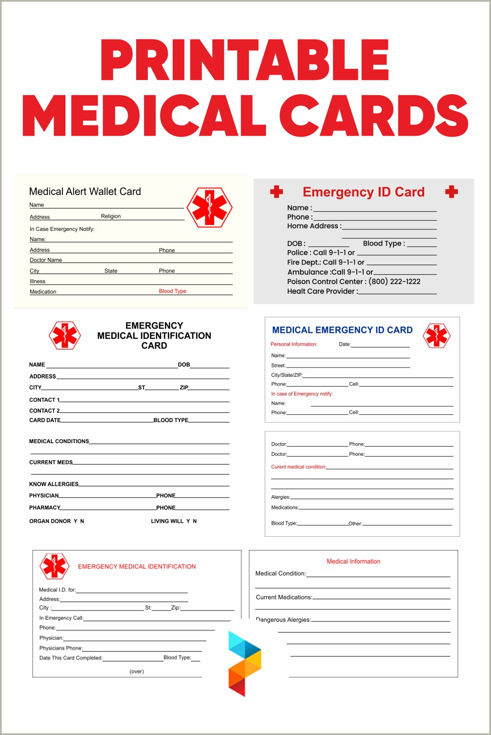 Free In Case Of Emergency Card Template