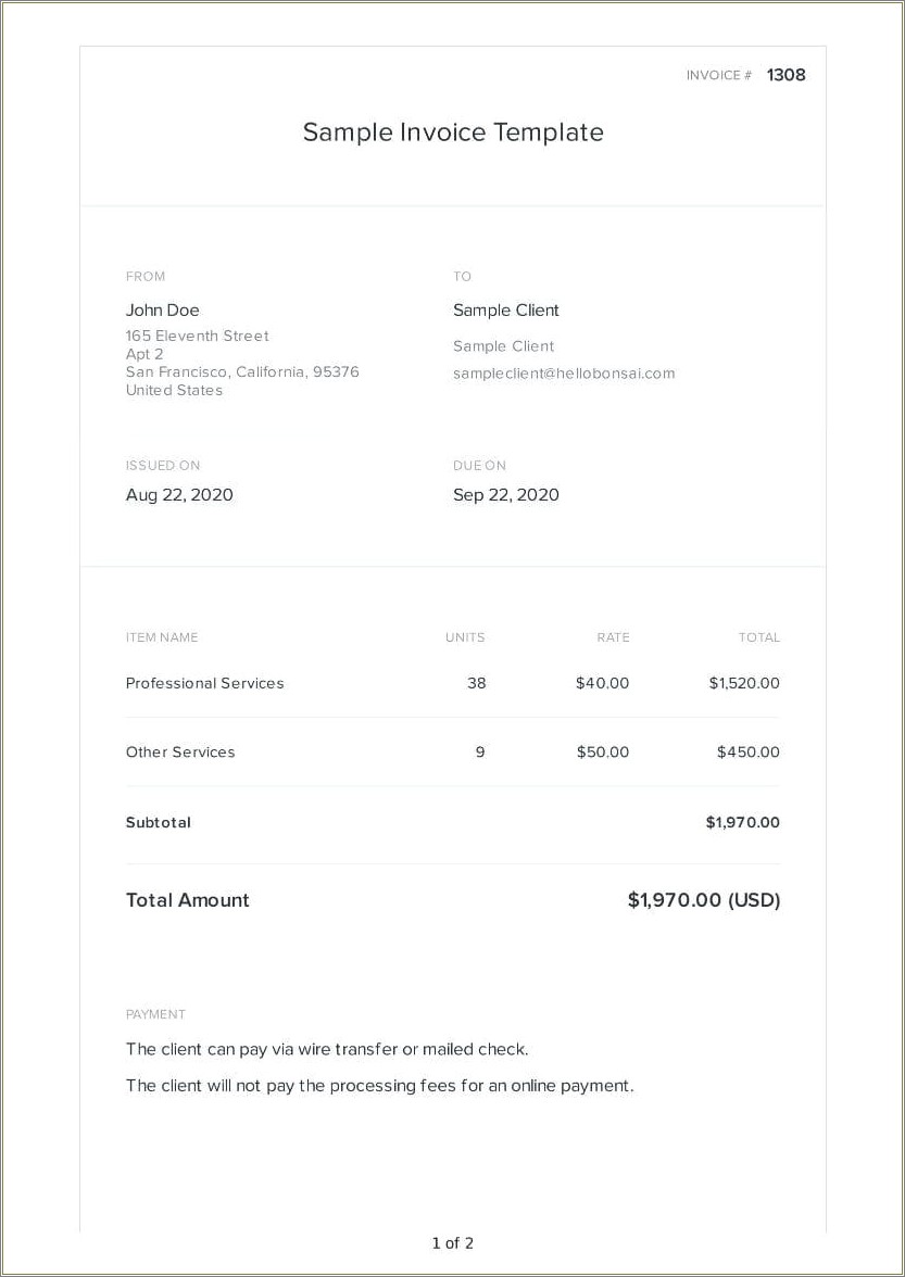 Free Invoice Template In Html With Auto Calculations