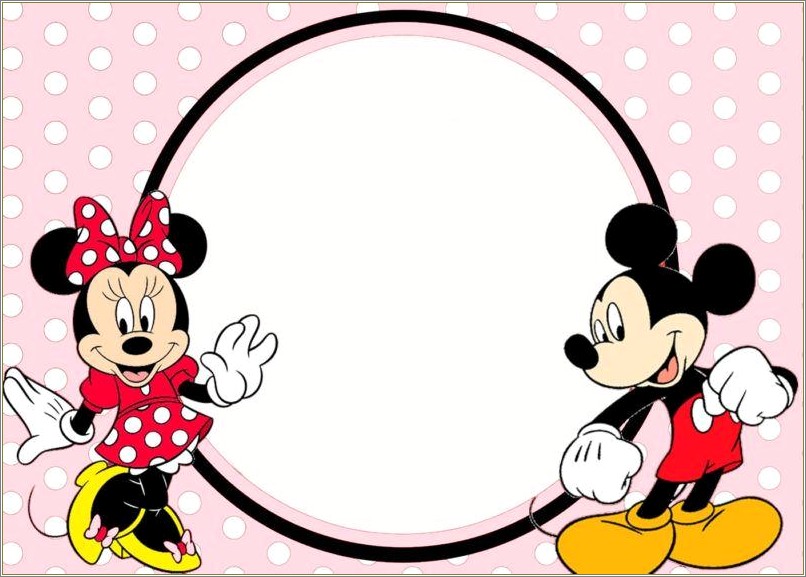 Free Mickey And Minnie Birthday Invitation Templates