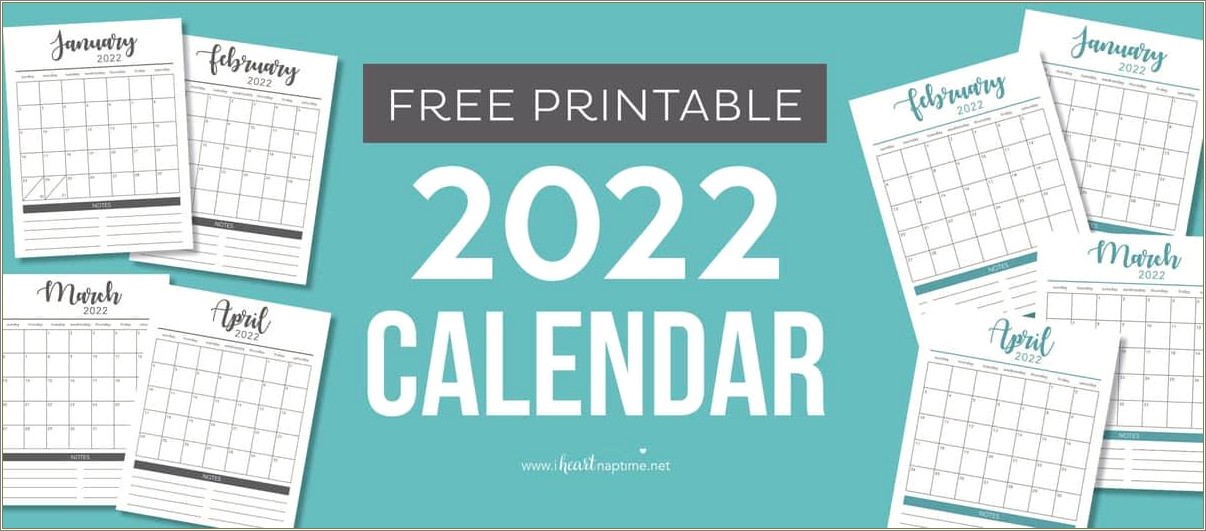 Free Month At A Glance Calendar Template