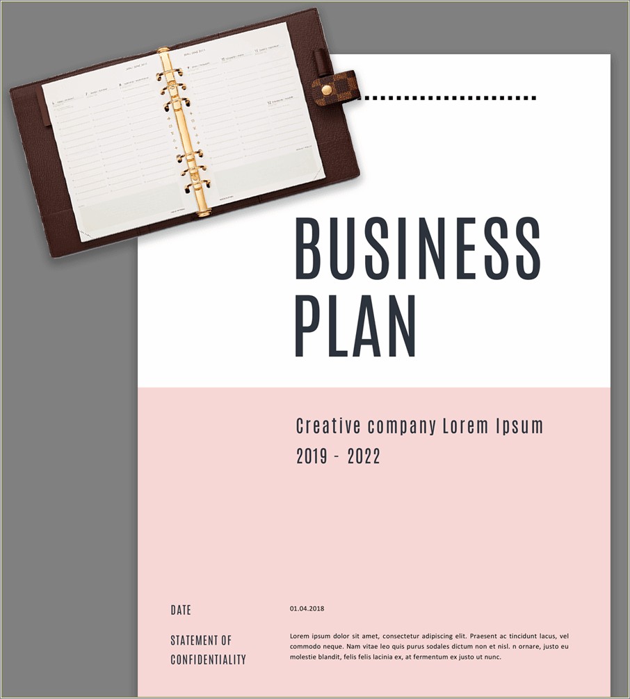Free One Page Business Plan Template Word