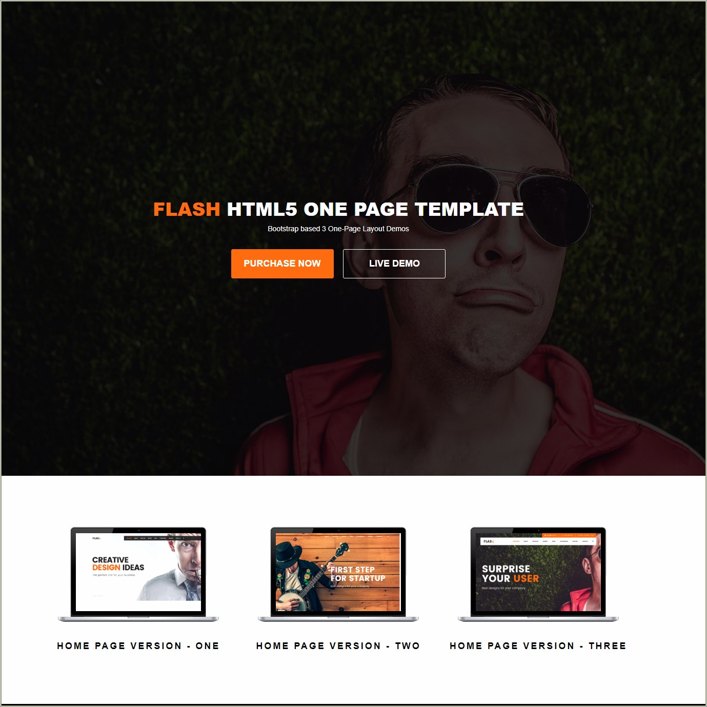 Free One Page Html Template With Image Sliders