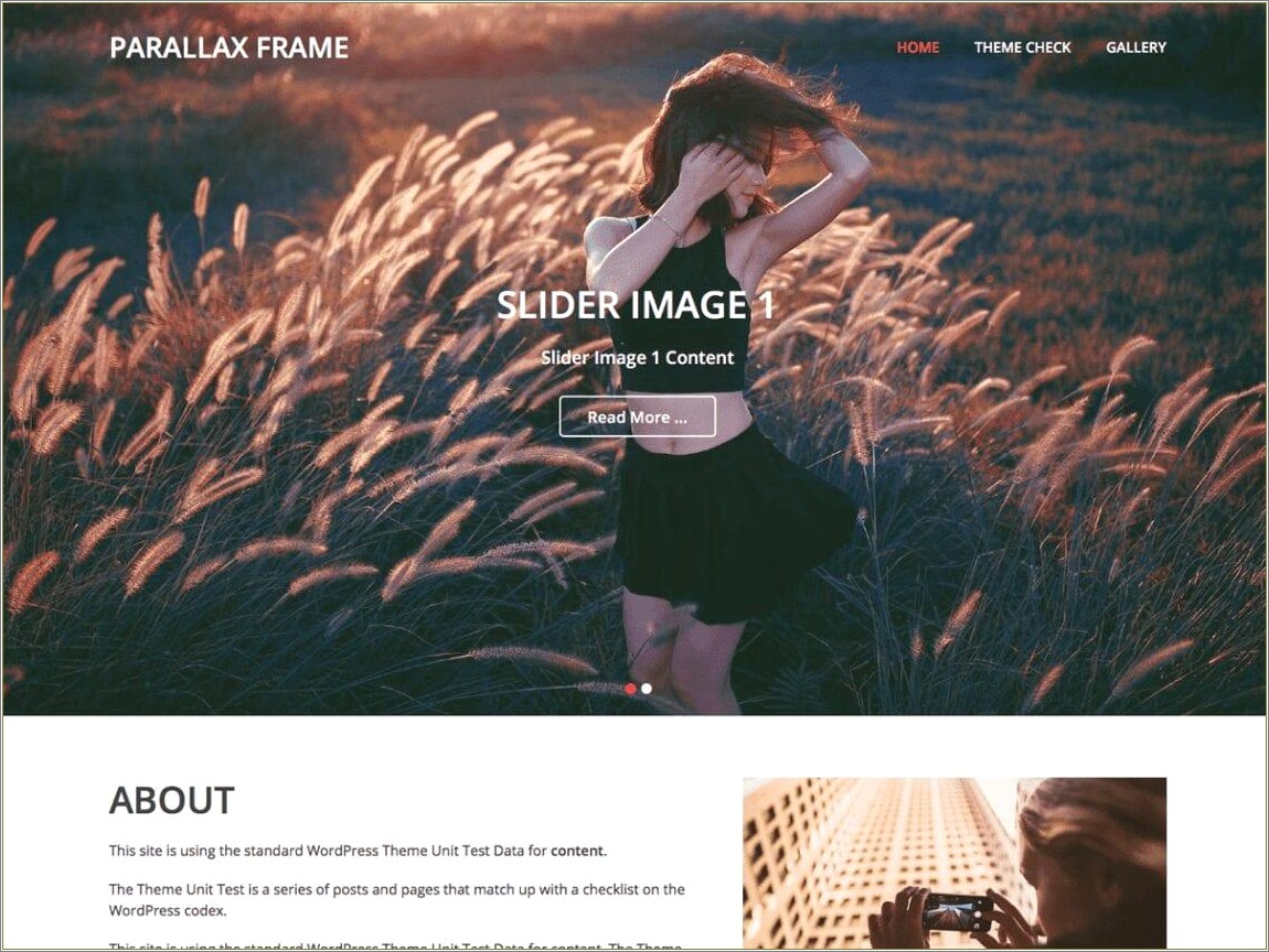 Free One Page Responsive Templates With Parallax Effect