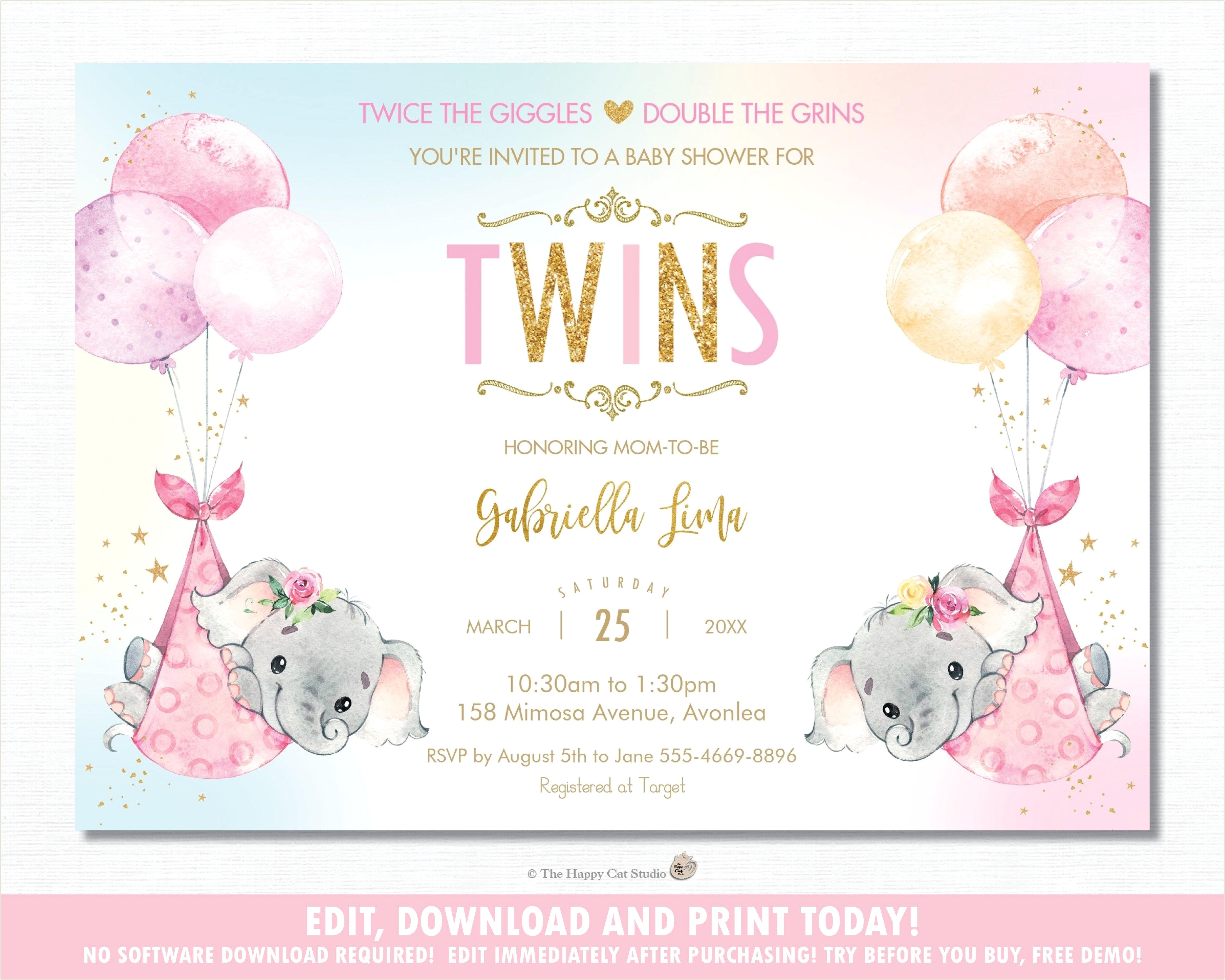 Free Online Baby Shower Invitations Templates Pdf