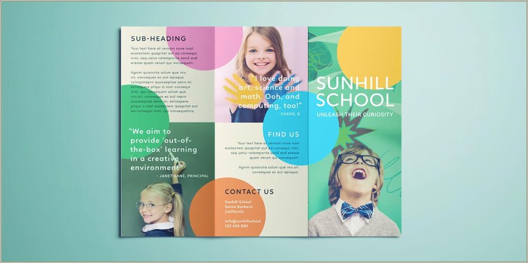 Free Online Brochure Template For Elementary Students