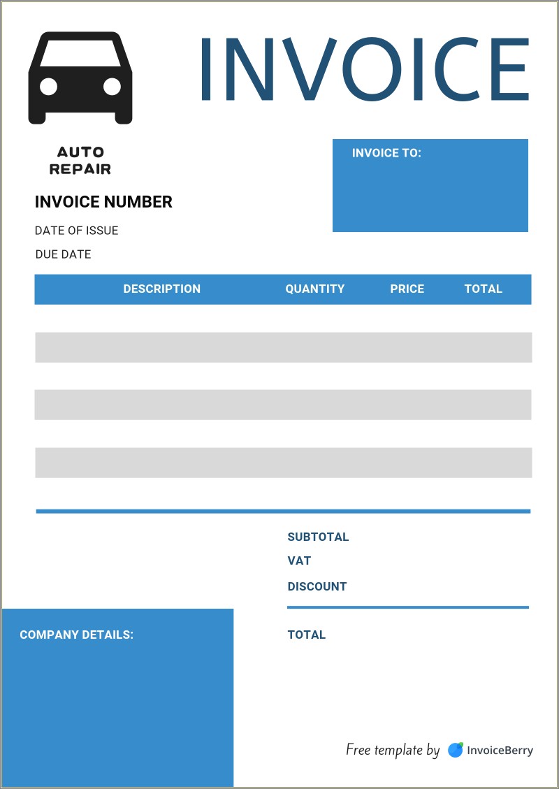 Free Online Invoice Template That Add Automatically