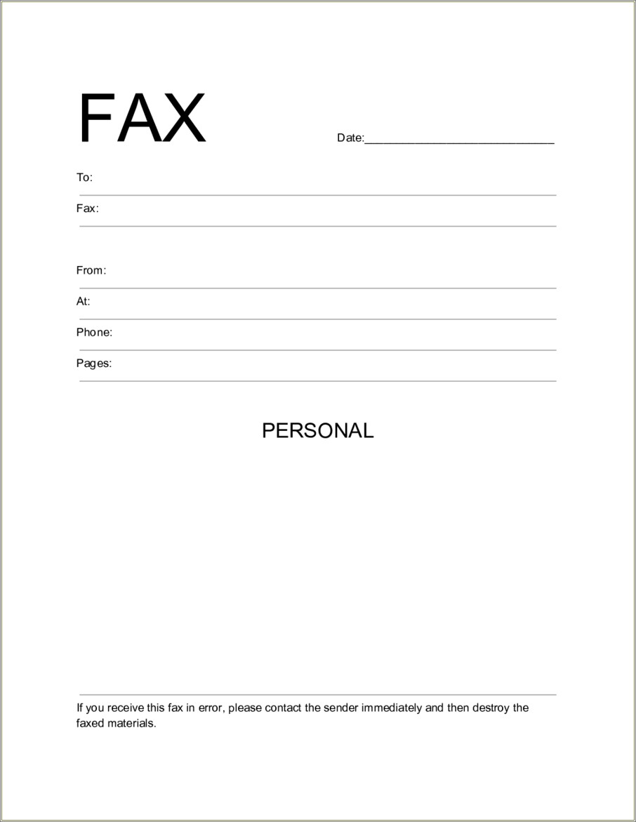 Free Online Templates For Fax Cover Sheet