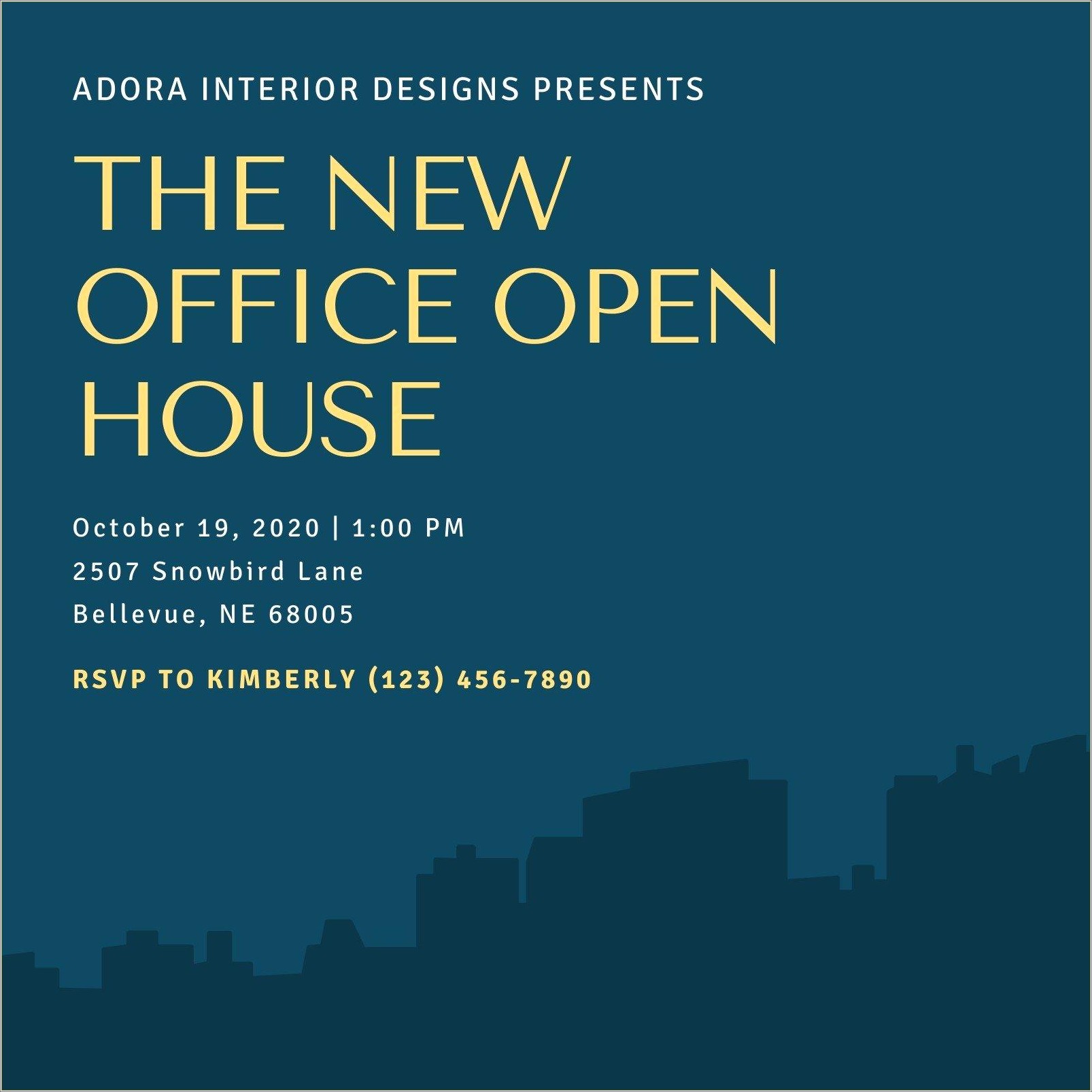 Free Open House Invite Template For Word