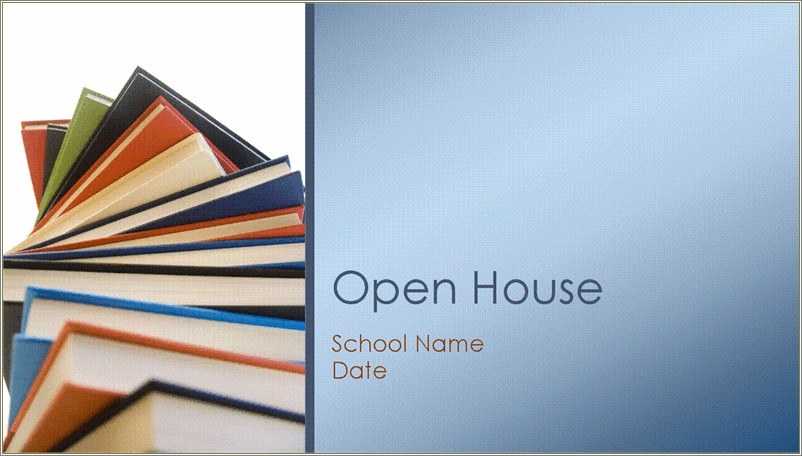Free Open House T Template For Teachers