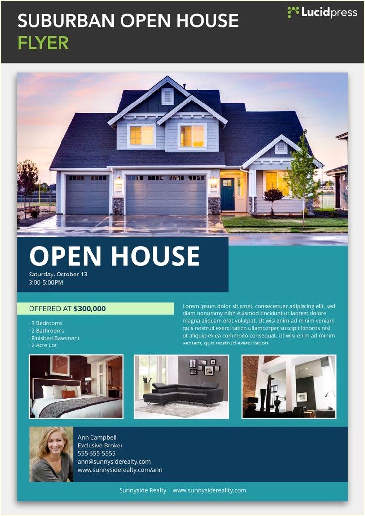 Free Open House Templates For Real Estate