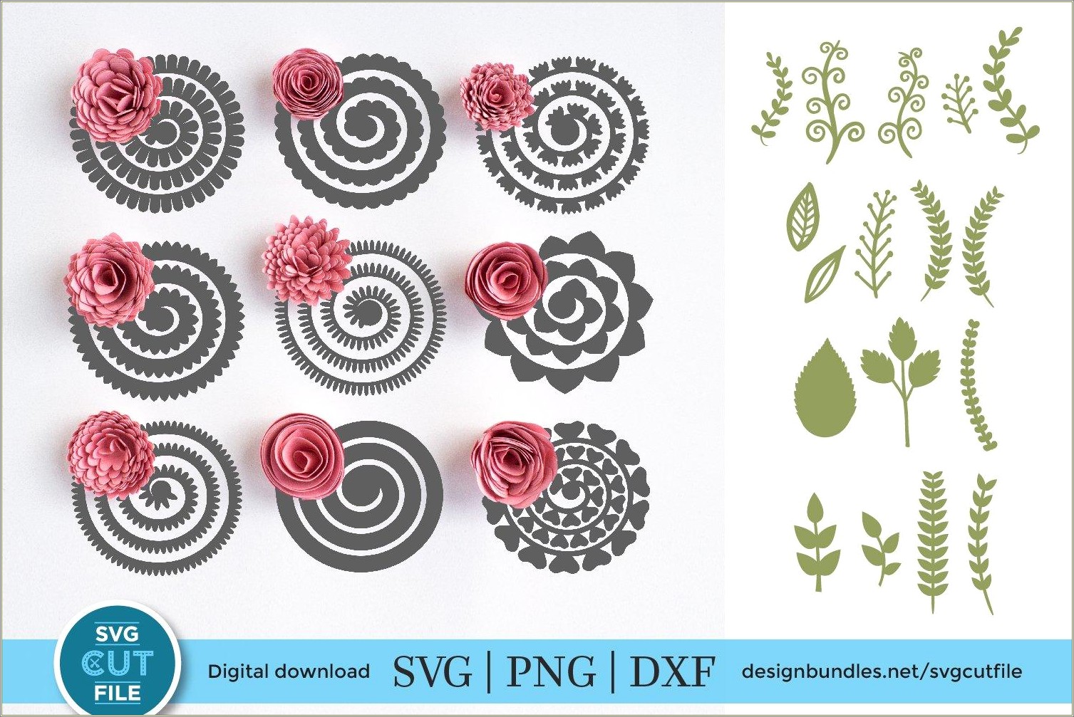 Free Paper Flower Printable Templates Letter Size Svg