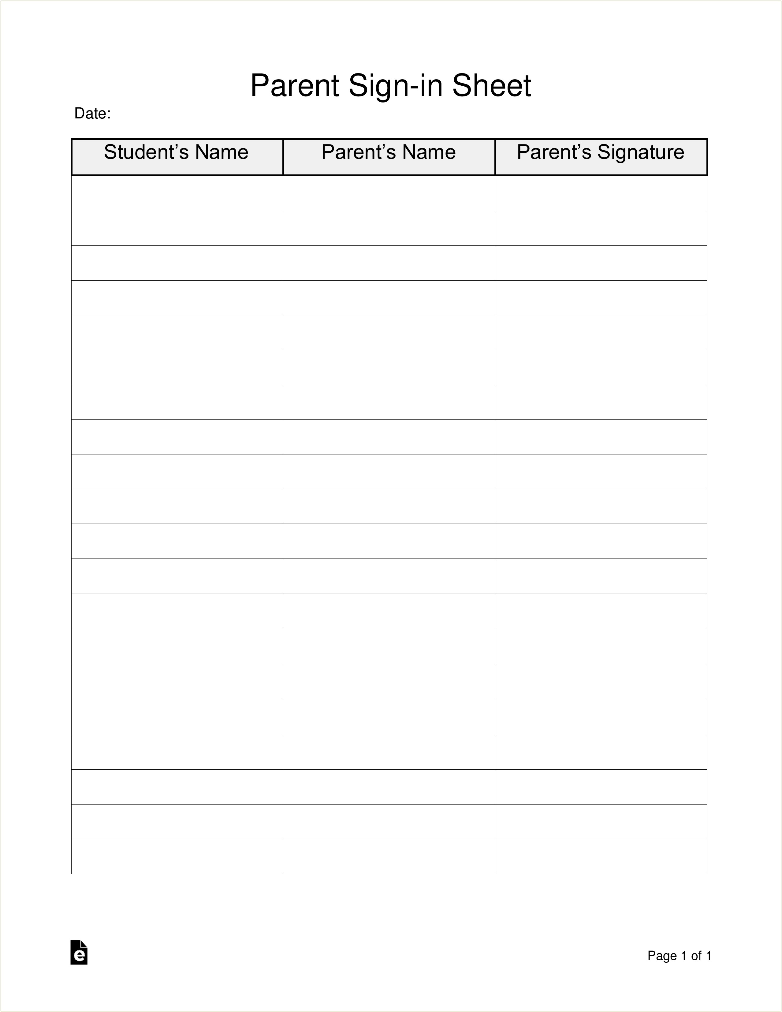 Free Parent Conference Sign Up Template For Teachers