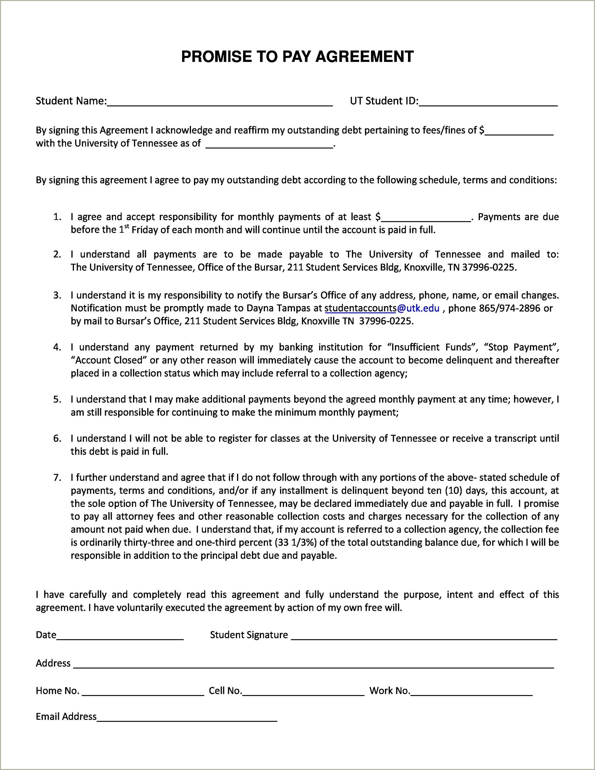 Free Payment Agreement Template Between Two Parties