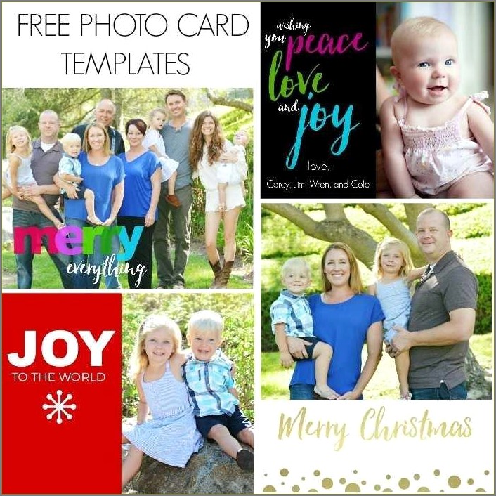Free Photo Christmas Card Templates For Mac