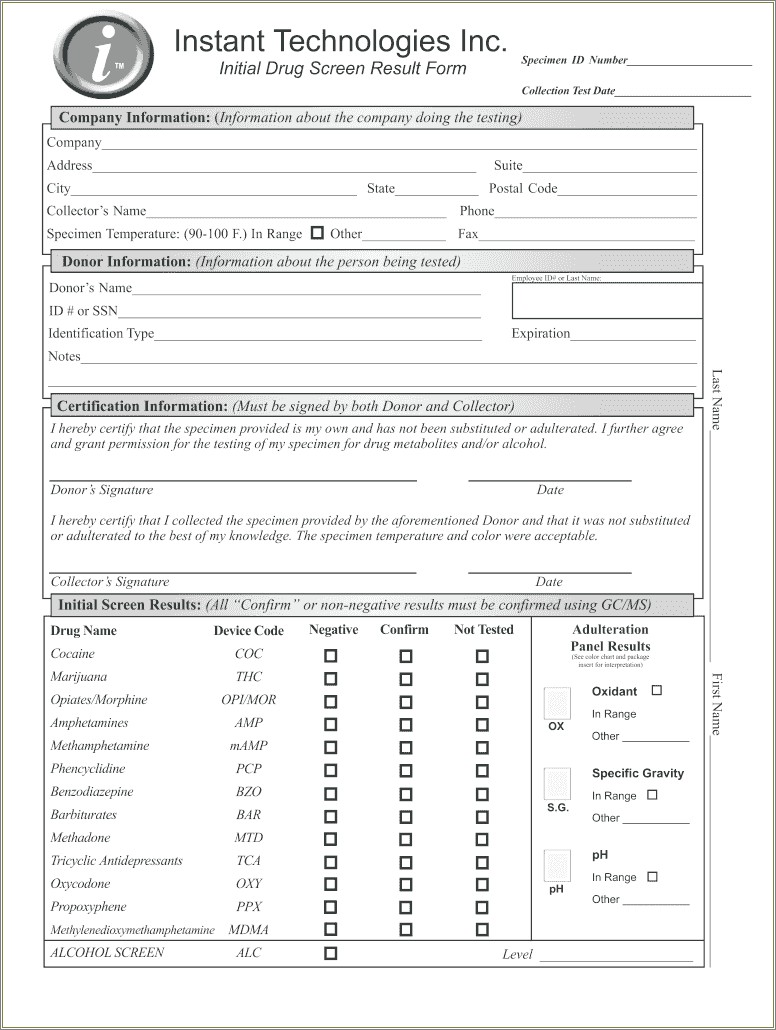Free Police Report Template Alcohol And Drug