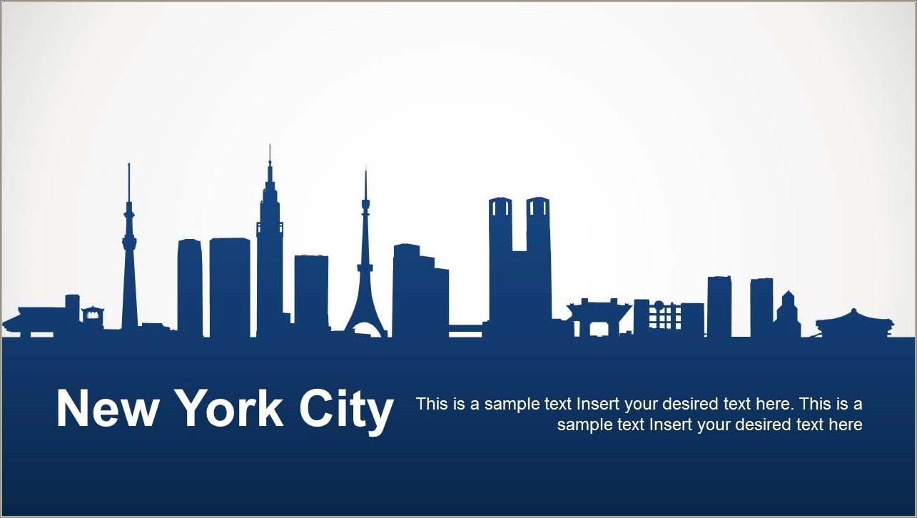 Free Ppt Template Map Of New York City