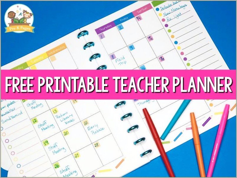 Free Preschool Teachers Blank Notes Home Template